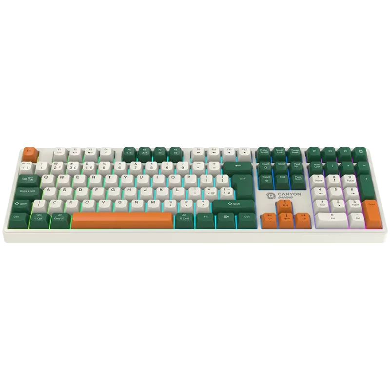 Mechanische kabellose Tastatur CANYON Shadder GKW-11 RGB Weiß