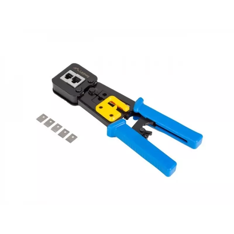 Crimpwerkzeug LANBERG NT-0204 für RJ-45-Stecker, Schwarz/Blau, 272×110,5×30 mm, 140 g