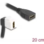 DeLOCK Keystone-Modulkabel HDMI Buchse auf Buchse 90° gewinkelt 8K 60 Hz 20 cm schwarz