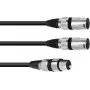 Audio-Y-Kabel XLR 3-Pin Stecker auf 2 x XLR 3-Pin Stecker 1,5 m Omnitronic 30225205