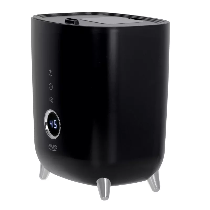 Adler | AD 7972 | Luftbefeuchter | 23 W | Wassertankkapazität 4 L | Geeignet für Räume bis 35 m² | Ultraschall | Befeuchtungsleistung 150-300 ml/h | Schwarz
