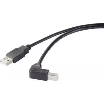 Renkforce RF-4613068 USB-Kabel 0,5 m USB 2.0 USB A USB B Schwarz (RF-4613068)