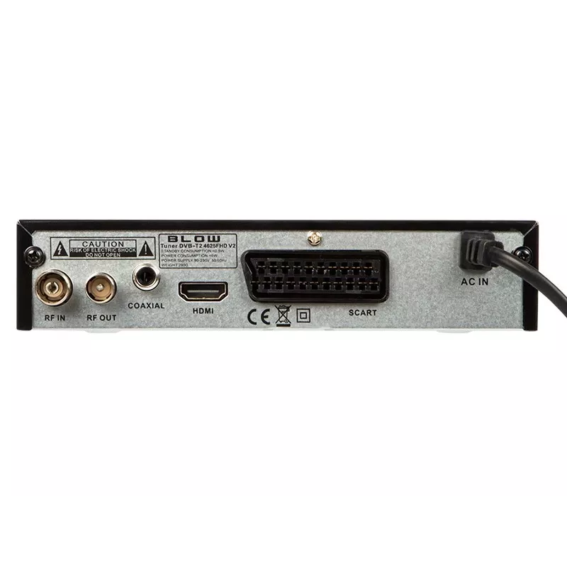 Digitaler TV-Tuner BLOW 4625FHD DVB-T2 H.265 terrestrischer Receiver, HDMI, USB, SCART, Ethernet, S/PDIF
