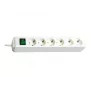 Brennenstuhl 1159520400 Stedosen-Leiste 6-fach 45° weiß mit Schalter 3 m Kabel H05VV-F3G1,5 POS-Reiter (1159520400)