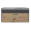 Geschlossener Schuhschrank Top e Shop PARMA — Anthrazit und Eiche, Spanplatte, 1000×490×350 mm