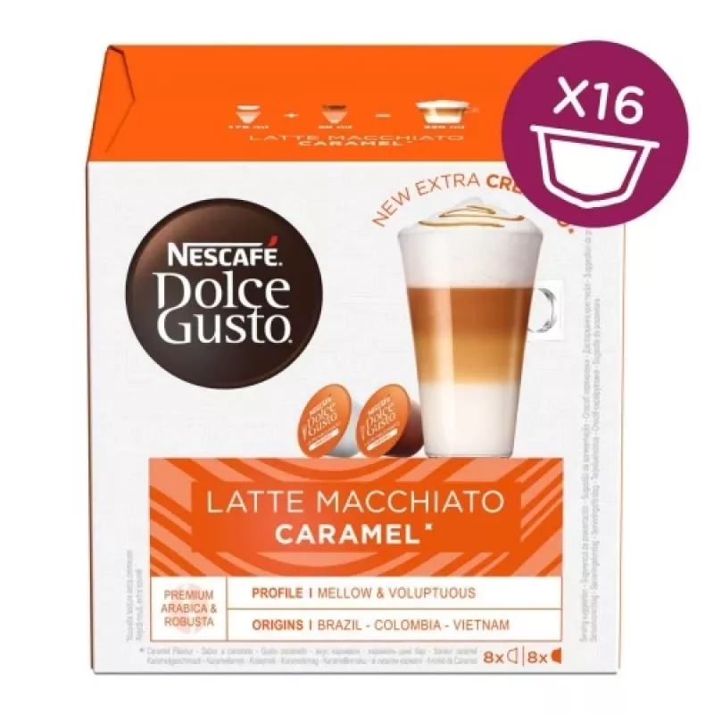 Nescafe Dolce Gusto Caramel Latte Macchiato Kaffee, 16 Kapseln