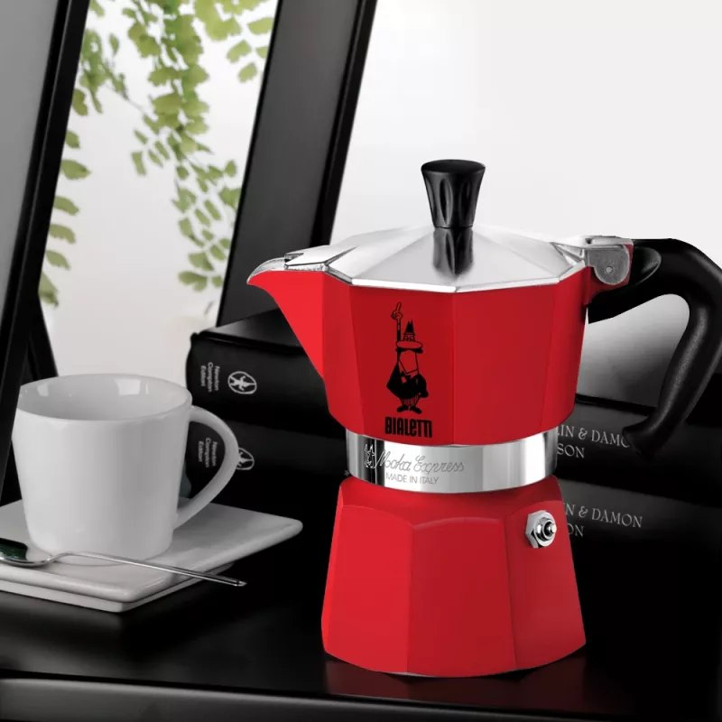 Bialetti Moka Express Moka-Kanne Rot