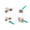 DeLOCK Keystone-Modul 88115 Flach Rot RJ-45 10 Stück