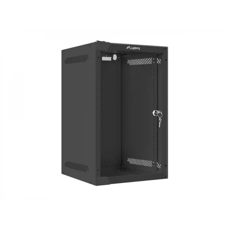 Wandmontage-Rack LANBERG WF10-2309-10B 9U, 469×280×310 mm, 10 Zoll Tiefe, schwarz, IP20