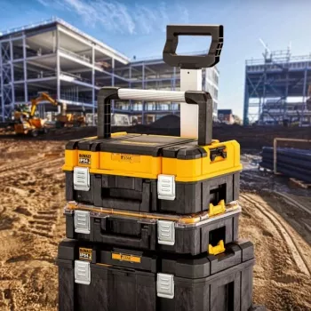 Werkzeug-Aufbewahrungskoffer DeWalt DWST83344-1, wasserdicht, gelb, 440×183×332 mm, 2 Griffe, abschließbar