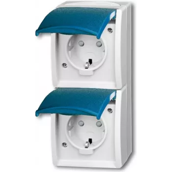Busch Jaeger 2084-0-0719 Steckdose CEE 7/3 Blau - Weiß (2084-0-0719)