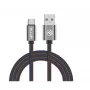USB-Datenkabel Tellur USB auf Type-C 1 m Denim, geflochtenes 1m-Kabel zum Laden und Datenübertragen