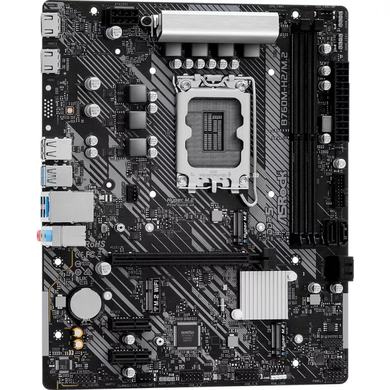 ASRock B760M-H2/M.2 DDR5 LGA1700 Micro-ATX Motherboard