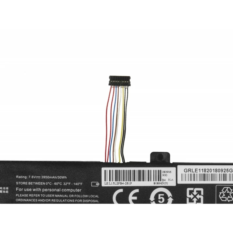 Batterie Grün Cell LE118 für Lenovo Ideapad 310-15 (7,6 V, 3500 mAh, 4 Zellen, LiPo, schwarz)