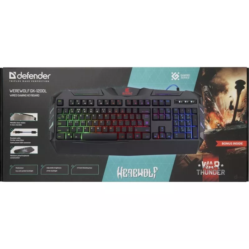 Defender Gaming-Tastatur WEREWOLF GK-120DL