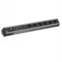 Stromverteilereinheit Bachmann 300.011 6 AC-Steckdosen 2U Schwarz Grau