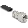 F-Crimpstecker für RG-59-Koaxialkabel DELOCK 91778 mit Schrumpfschlauch