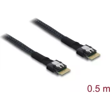 DELOCK PCIe 4.0 schlank SAS SFF-8654 4i Kabel 0,5 m