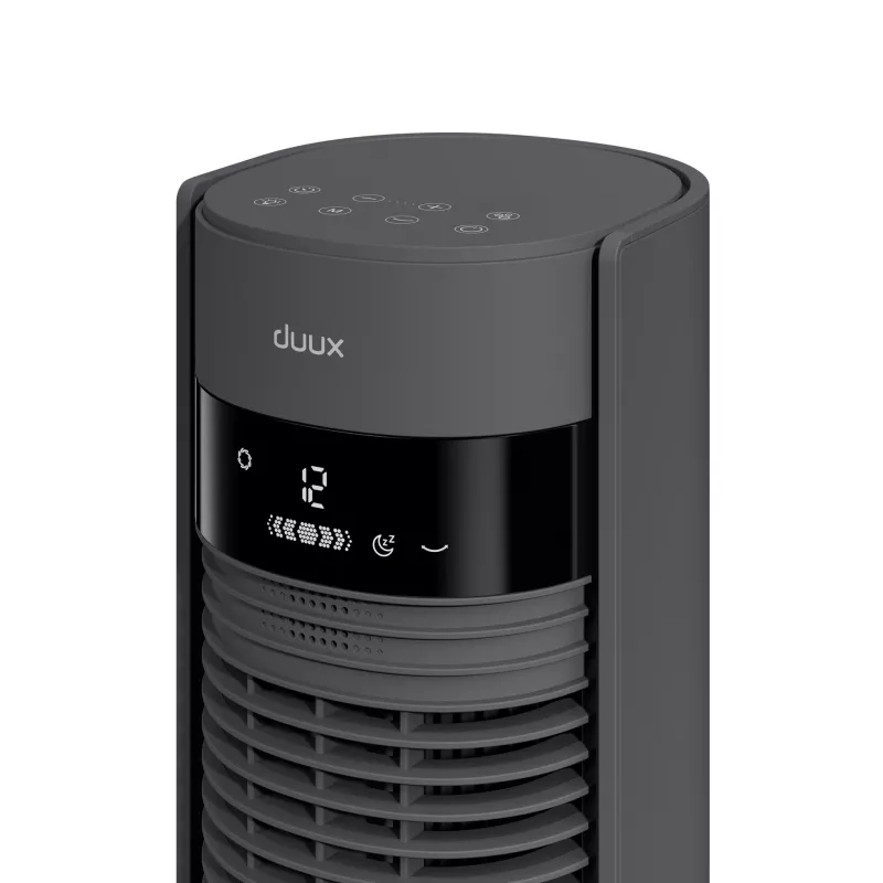 Duux Fan | Elevate | Turmventilator | Grau | Durchmesser 29 cm | Geschwindigkeitsstufen 12 | Oszillation | 4-40 W