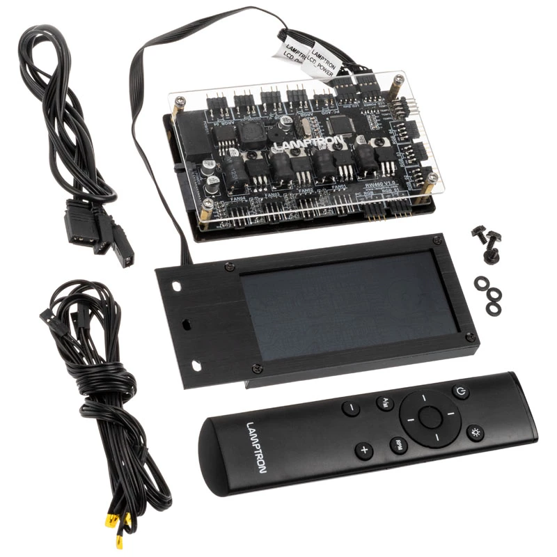 Lüfter- und RGB-Controller Lamptron RW460 für Wasserkühlungssysteme — Schwarz