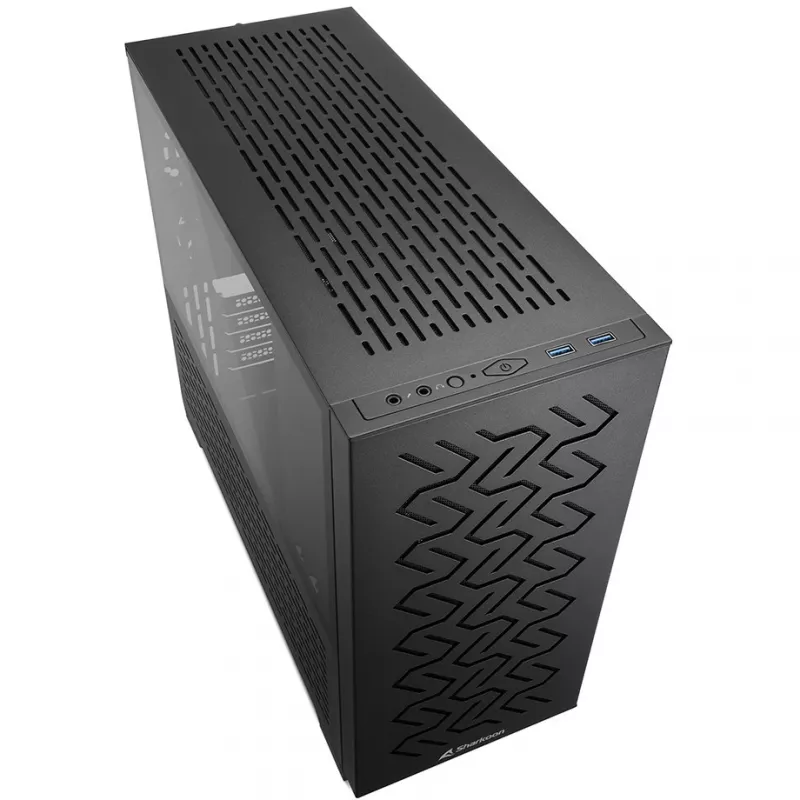 Sharkoon MS-Z1000 Micro-Tower-Gehäuse, Schwarz