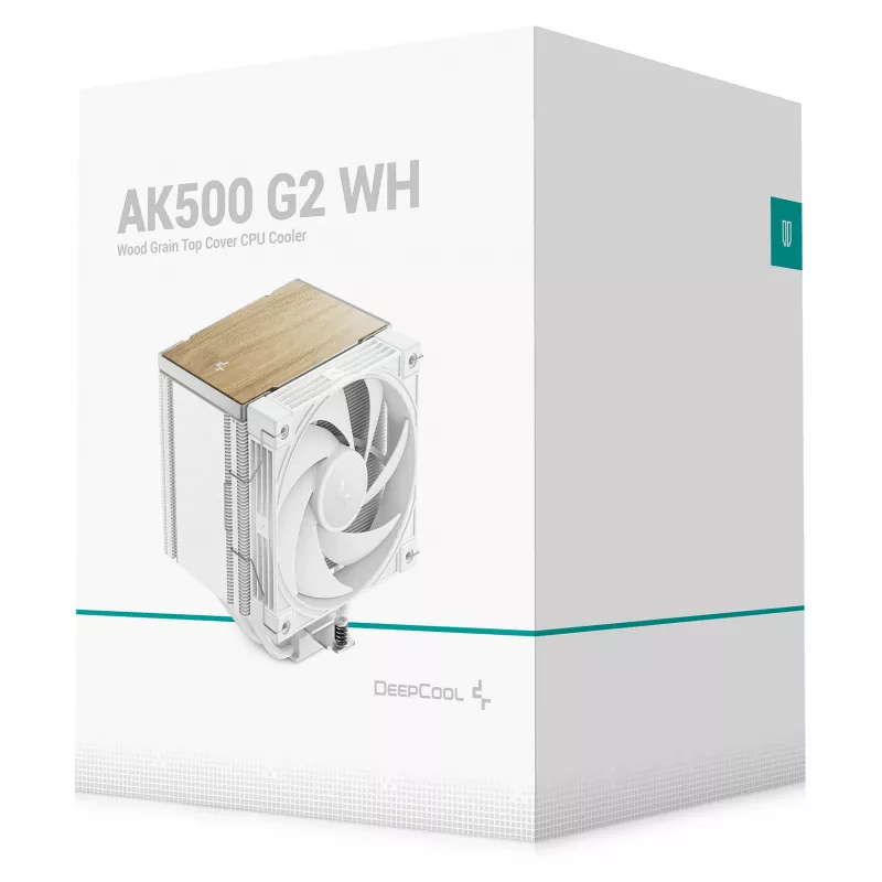 Prozessor-Luftkühler DeepCool AK500 G2 WH, 120-mm-Lüfter, max. Luftdruck 3,33 mmH2O, 117×129×159 mm, weiß