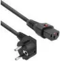 ACT-Netzkabel CEE 7/7 Stecker (abgewinkelt) – C13 IEC Lock schwarz 3 m, EL234S