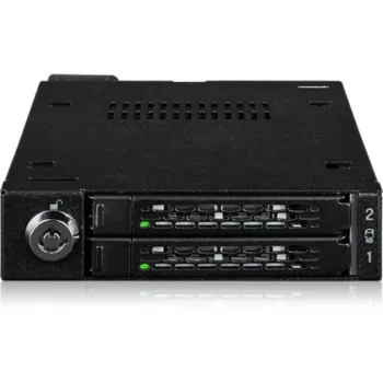Laufwerksschacht-Adapterrahmen icy dock MB092VK-B für 2 x 6,3 cm U.2 / U.3 NVMe SSDs auf 3,5-Zoll-Schacht (schwarz)
