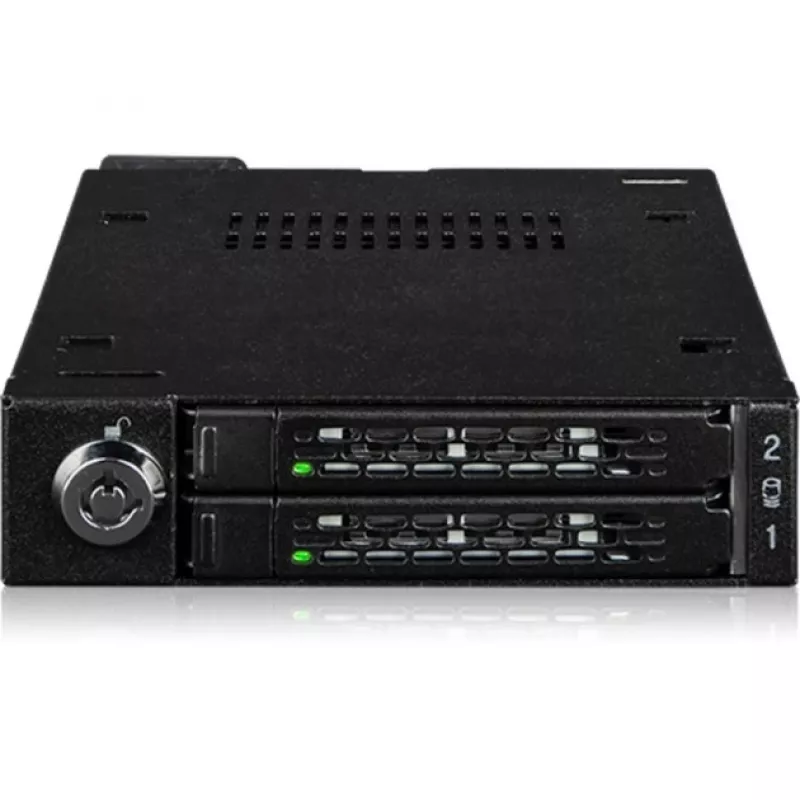 Laufwerksschacht-Adapterrahmen icy dock MB092VK-B für 2 x 6,3 cm U.2 / U.3 NVMe SSDs auf 3,5-Zoll-Schacht (schwarz)
