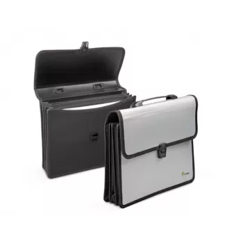 Handtasche Forpus, A4, 3 Fächer, Kunststoff, schwarz 0822-015
