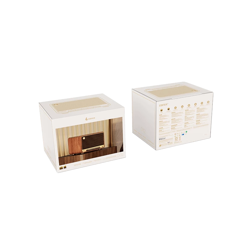 Edifier D32 Multiroom-fähiger WiFi-Lautsprecher Bluetooth Holz Einzelhandel - Lautsprecher (D32 WD)