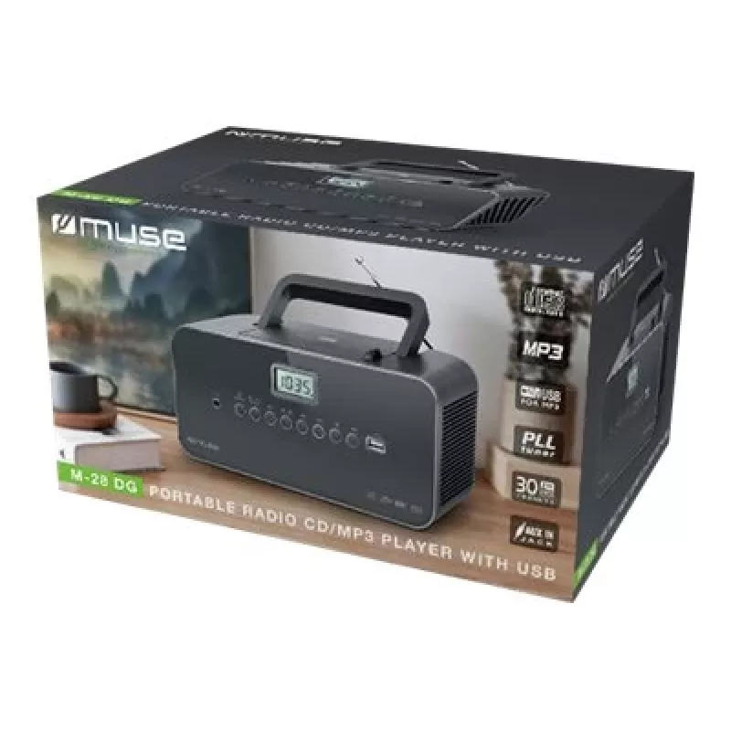 Muse M-28 DG CD-Player Tragbarer CD-Player Schwarz