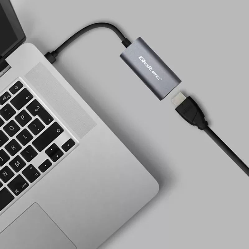 Adapter USB-C auf HDMI 4K 60Hz 32AWG QOLTEC