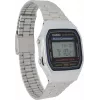 Digitaluhr CASIO A168WA Unisex Silber – wasserbeständig, LED-Anzeige