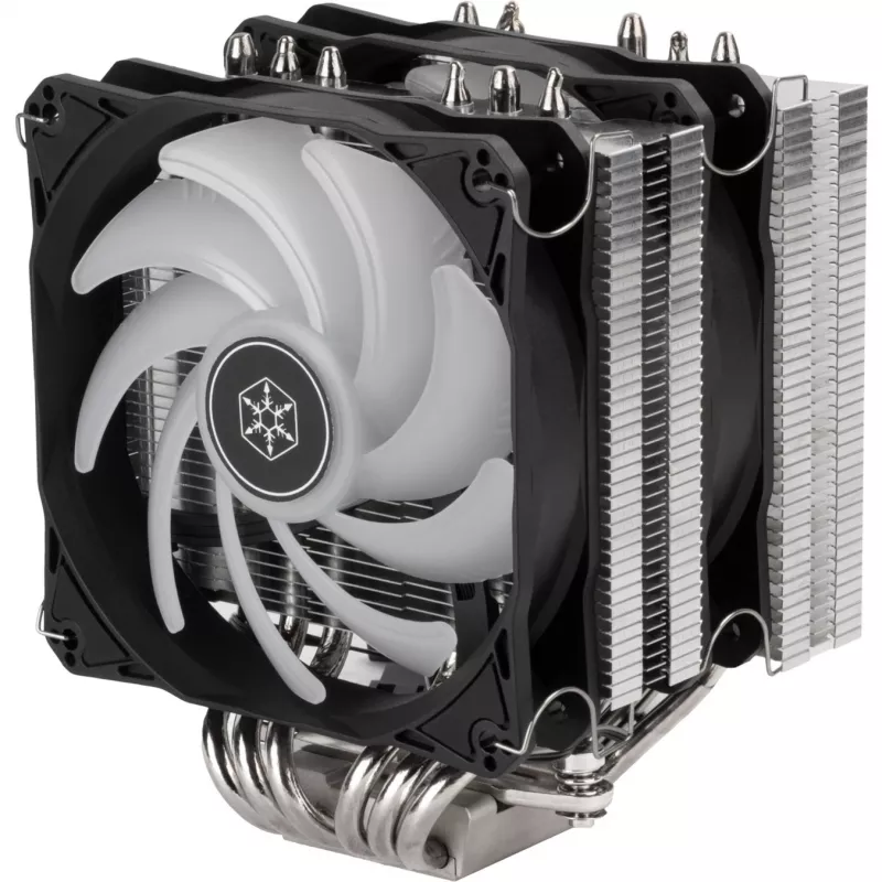 SilverStone Hydrogon D120 ARGB - Prozessor-Luftkühler - (für: LGA1156, LGA1155, LGA2011, LGA1150, LGA1151, AM4, LGA2066, LGA1200, LGA1152, LGA1700)