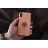 Smartphone-Hülle man and wood für iPhone X/XS, schwarz, Schutzhülle mit Kompassdetail