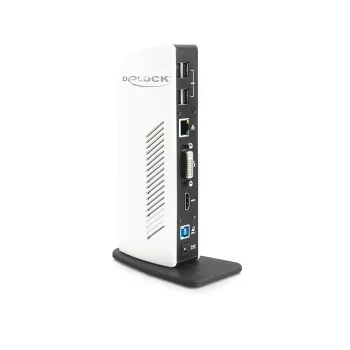 Laptop-Dock DeLOCK 87568 Kabelgebunden Schwarz Weiß