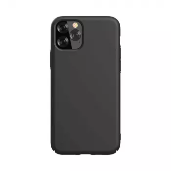 Silikonhülle Devia Nature Series für iPhone 12 Pro Max – schwarz, Soft-Touch-Schutzhülle