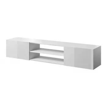 TV-Schrank cama meble SLIDE 200K, 200 x 40 x 37 cm, glänzend weiß, Spanplattenplatte