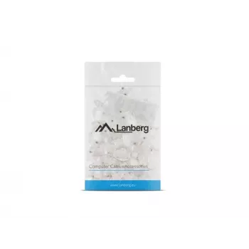 LANBERG RJ-45-Steckverbinder PLU-6000 für Cat6 U/UTP-Kabel, transparent/weiß, 100er-Pack