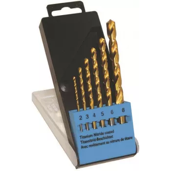Bohrer-Set c.k tools T3293 – HSS-TiN-beschichtet, 6-teilig, DIN 338