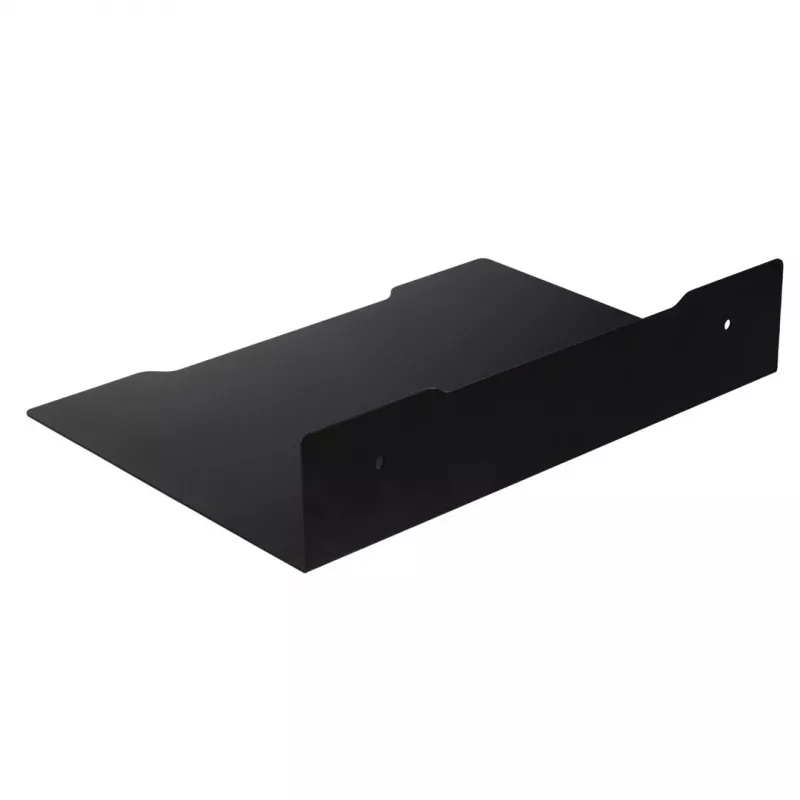 Wandregal für Decoder MACLEAN MC-122, Stahl, schwarz, max. Belastung 5 kg, Lochabstand 219 mm