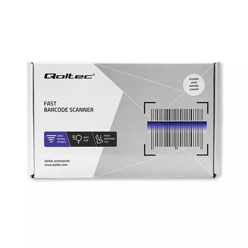 Kabelloser Barcodeleser QOLTEC 50878 1D/2D mit Ladestation