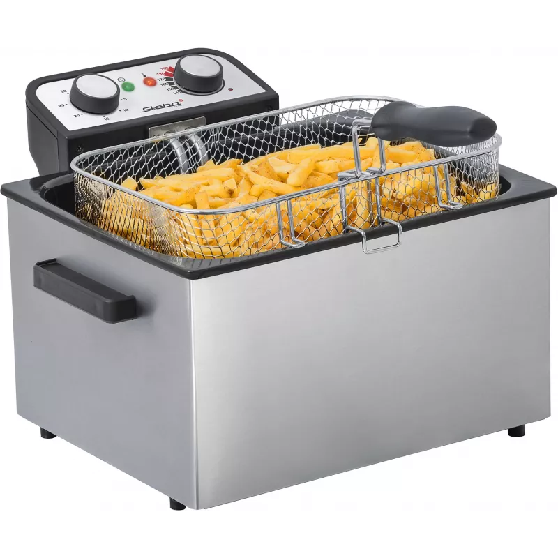 Fritteuse Steba DF 300 Double 5 L 3000 W Schwarz Edelstahl