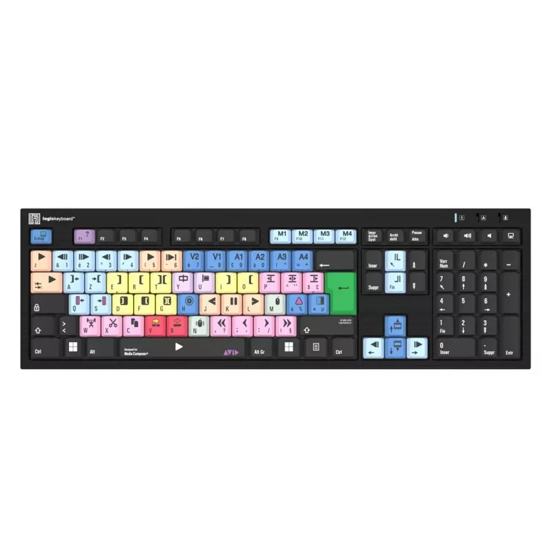 Logickeyboard Avid Media Composer+ LogicLight fr. PC/Schwarz