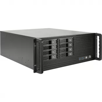 Rackmount-Gehäuse INTER-TECH IPC 4U-4508 Schwarz — 4U Server-/PC-Chassis, Rackmount