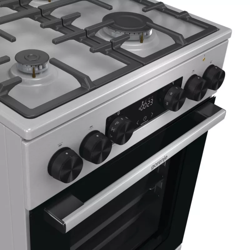 Gorenje GKS5C71XF freistehender Herd mit Backofen Silber