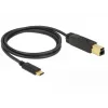 USB-Kabel DeLOCK 83675 USB 3.2 Gen 2 1m USB C USB B Schwarz