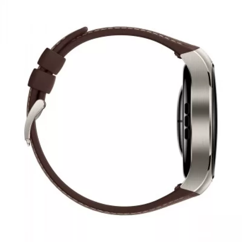 Smartwatch HUAWEI WATCH 5 Classic 46 mm, 1.38 Zoll AMOLED 466×466, Touchscreen, GPS, silbernes Gehäuse, braunes Armband