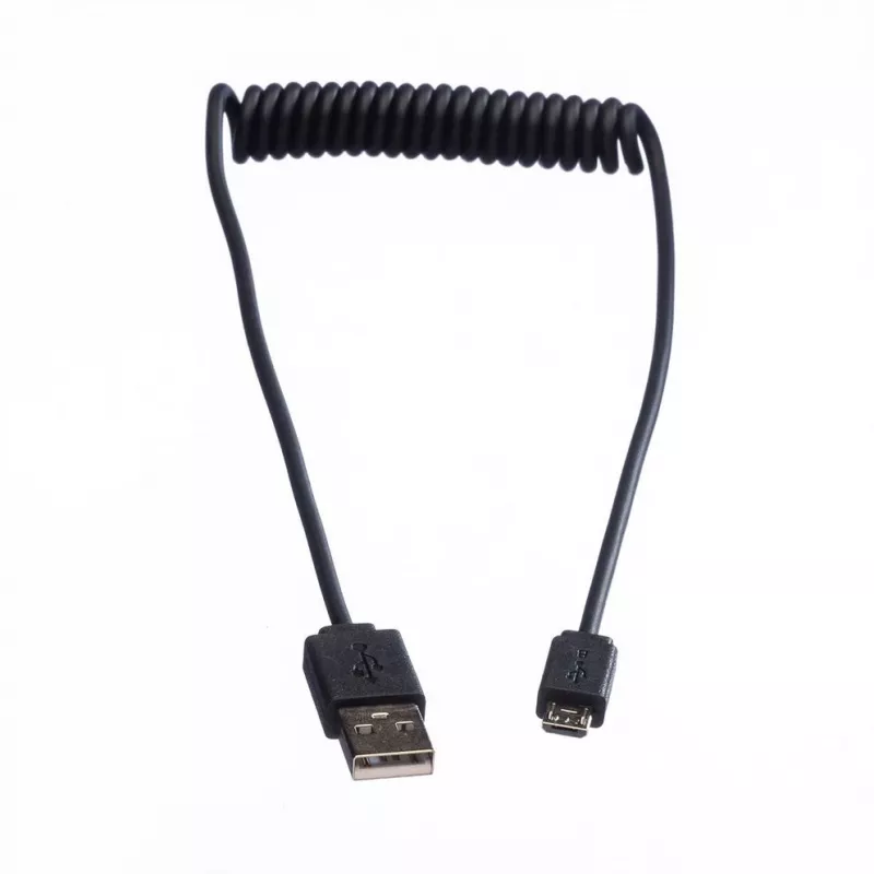 ROLINE USB 2.0 Spiral-Kabel - A - Micro B - ST/ST 1,0 m - Geschirmt - USB 2.0 Typ Micro B - 1 mm - Spiralkabel (11.02.8317)